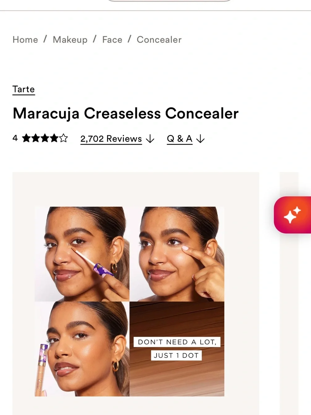 tarte lightweight concealer
